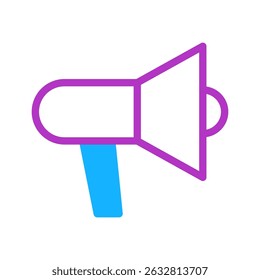 Vivid loudspeaker vector illustration conveying message announcement concept
