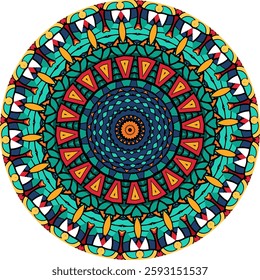 Vivid Mandala Art: A Fusion of Geometric and Abstract Floral Designs