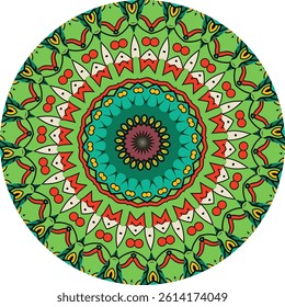 Vivid Mandala Art: A Fusion of Geometric and Abstract Floral Designs