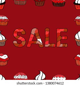 Vivid marble texture vector frames. Vector illustration. Seamless. Word SALE off text. Marketing banners in trendy design. Picture in red, black and white colors. End of season sale.