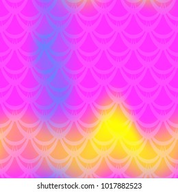 Vivid mermaid vector background. Multicolored iridescent background. Fish scale pattern. Seamless pattern swatch. Holographic gradient. Mermaid skin seamless pattern. Mermaid wrapping paper