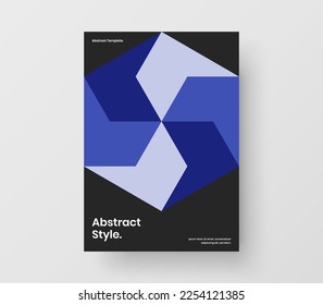 Vivid mosaic hexagons company identity concept. Simple handbill design vector illustration.