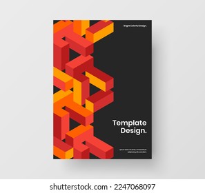 Vivid Mosaik-Hexagons-Präsentationskonzept. Einzeln Jahresbericht Design Vektorgrafik.