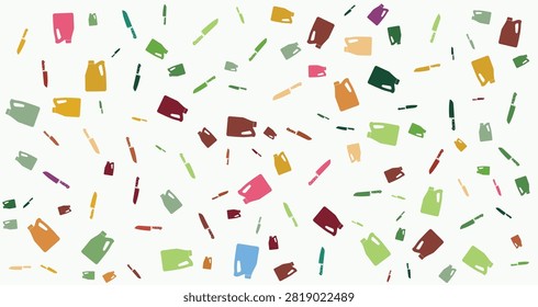 Vivid multicolor confetti scattered over a white background decorative element for festive occasions party celebrations and joyful events