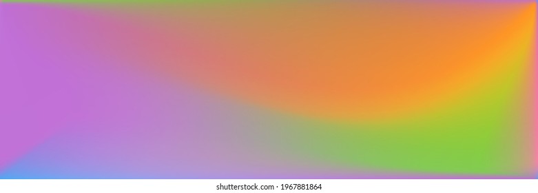 Vivid Multicolor Wavy Gradient Mesh. Vibrant Bright Modern Design Backdrop. Rainbow Natural Color Smooth Surface Illustration. Colorful Ocean Wavy Gradient Mesh. Blank  Sea Original Background.