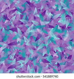 Vivid multicolored seamless pattern with abstract geometrical flower leaves.