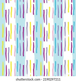 Vivid multiple hand painted striped pattern.