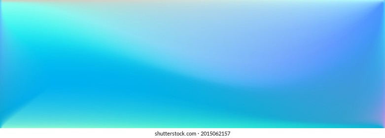 Vivid Natural Modern Design Backdrop. Vibrant Bright Wavy Gradient Mesh. Color Turquoise Ocean Smooth Surface Illustration. Blue Blank Wavy Gradient Mesh. Dark Trendy Background.