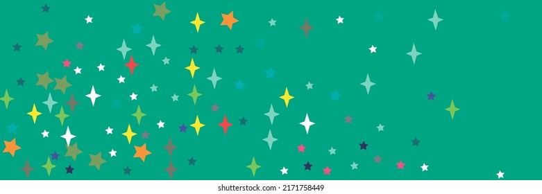 Vivid Orange Blue Pastel Sea Multicolor Red Background. Indigo Green Vibrant Colorful Print White Chaotic Stars Pattern. Azure Pink Violet Lavender Yellow Stars Turquoise Bright Sky Wallpaper.