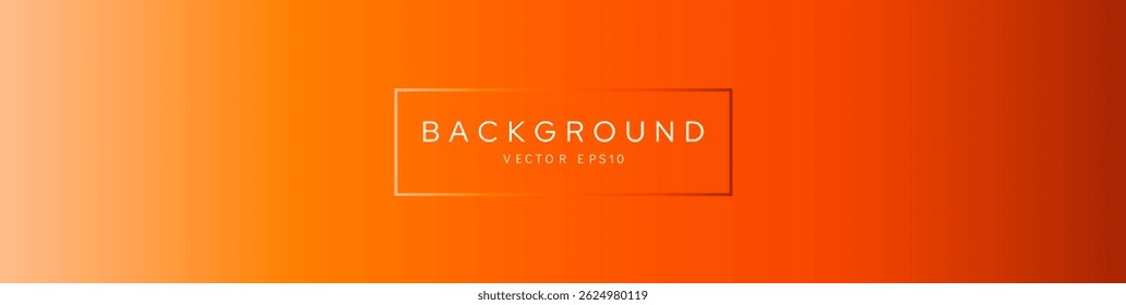 Vivid orange color gradient background banner design, social media and profile cover, vector illustration