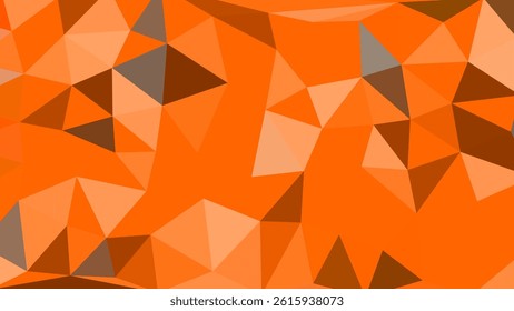 Vivid orange geometric background featuring an overlapping triangular design, creating a stunning modern abstract aesthetic ideal for digital, artistic, and design projects.