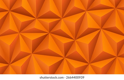fundo abstrato em laranja vívido com formas geométricas nítidas e design de padrão moderno.