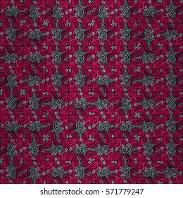 Vivid ornamental seamless pattern in stripes style. Colored, symmetric design for fabric, surface, banner or other purpose. Vector background. Complicated mosaic repeatable backdrop.