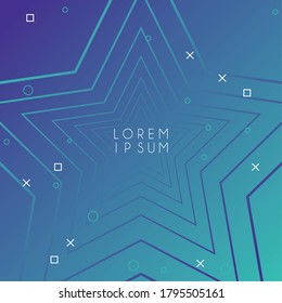 vivid paint color blue with star frame background vector illustration design