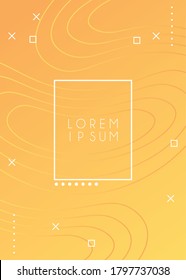 vivid paint yellow color with square frame background vector illustration design
