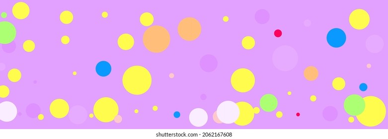 Vivid Pastel Dark Multicolor Yellow Pattern. Green Bright Lavender Blue Color Background. Children Violet Vibrant Play Rainbow Pink Composition. Light Red Beige Circles Kids Purple Background.