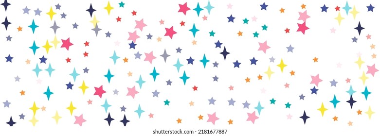 Vivid Pastel White Indigo Stars Red Turquoise Design Pic. Colorful Blue Violet Vibrant Yellow Bright Multicolor Orange Sky Background. Pink Green Chaotic Lavender Azure Sea Print Stars Ornament.