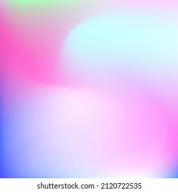 Vivid Pink Color Liquid Dynamic Gradient Background. Blurred Wavy Colorful Cold Pastel Swirl Gradient Mesh. Curve Multicolor Sky Fluid Vibrant Wallpaper. Bright Light Water Neon Blurry Texture.