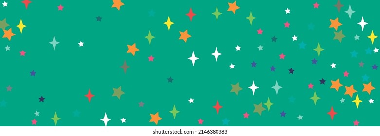Vivid Pink Red Pastel Lavender Orange Green Background. Sea Colorful Multicolor White Turquoise Stars Azure Violet Sky Background. Chaotic Vibrant Blue Yellow Indigo Bright Print Stars Ornament.
