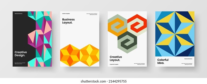 Vivid Plakatdesign, Vektorkonzeption. Abstrakte Mosaikhexagons für das Titelbild.
