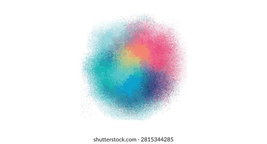 Vivid powder burst creating an energetic, artistic display of colors and particles, perfect for creative projects and high-impact visuals.