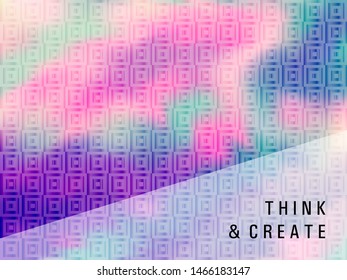 Vivid presentation holographic gradient vector template. Abstract wallpaper with holo texture. Psychedelic gradient holographic background for presentation.