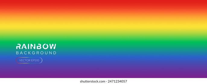 Vivid pride month rainbow color gradient banner background vector design