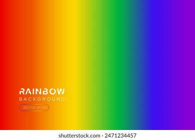 Vivid pride month rainbow color gradient background vector design
