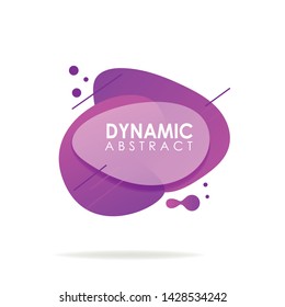 Vivid purple abstract graphic elements with liquid shapes. Creative art background. Dynamic effect. Futuristic technology style. Motion