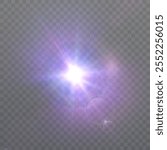 Vivid purple glow ligza reflection, disco glare. Vivid purple light effects. Futuristic glow effect for game interface design.	
