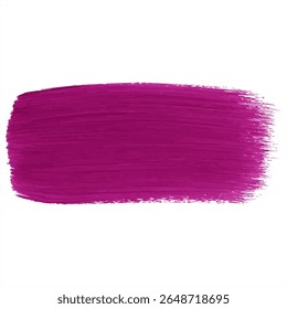 Traço de tinta roxo vivo em papel texturizado. Textura de pincel desenhada à mão para planos de fundo abstratos, elementos de design ou composições artísticas.