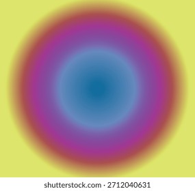 Vivid Radial Blur Background, Concentric gradient rings of yellow, red, and blue