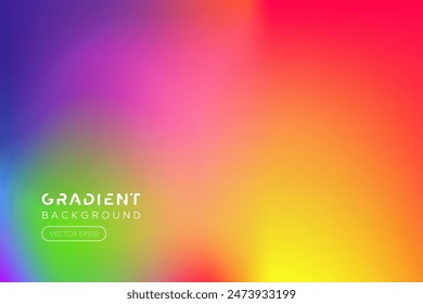 Vivid rainbow color gradient background, pride month theme, vector design  