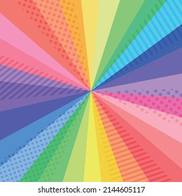 vivid rainbow colored concentrated line gradient background