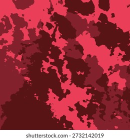 Textura de camuflaje rojo y negro vívido. Fondo abstracto intenso con paleta de colores dramáticos.