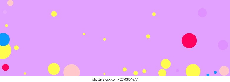 Vivid Red Bright Yellow Dark Purple Design Pic. Violet Light Green Blue Play Background. Pink Children Color Vibrant Pastel Lavender Composition. Beige Circles Rainbow Kids Multicolor Print.