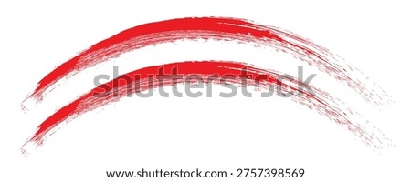 Vivid red brushstroke against a white backdrop presents an impactful visual. Dynamic and textured, this image showcases a single, powerful stroke creating a bold impression.