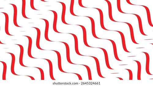 Vivid Red Curvilinear Ribbons on White: A Dynamic and Striking Visual Texture, Ideal for Modern Design and Abstract Compositions Offering a Playful Yet Sophisticated Aesthetic