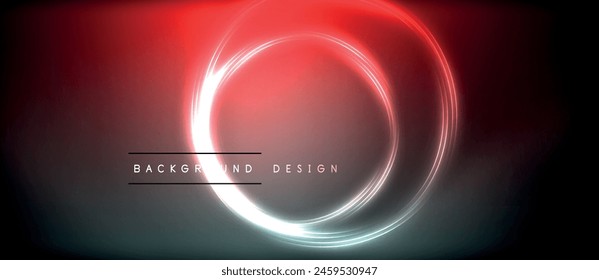 A vivid red and electric blue circle on a dark black background symbolizing an astronomical event. The colorfulness of the design is reminiscent of automotive lighting and a magenta sky