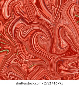 Abstracto de mármol fluido rojo vivo con movimiento dinámico y texturas ricas, ideal para fondos dramáticos, imágenes artísticas y Gráficos para video.