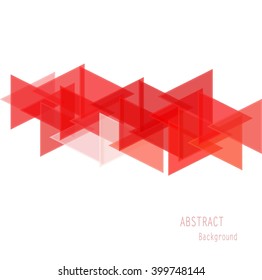 Vivid Red Triangular Background
