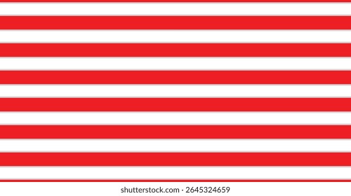 Vivid Red and White Horizontal Stripes Pattern: A Bold and Dynamic Background for Creative Designs, Festive Themes and Modern Art Projects, Creating a Captivating Visual Impact