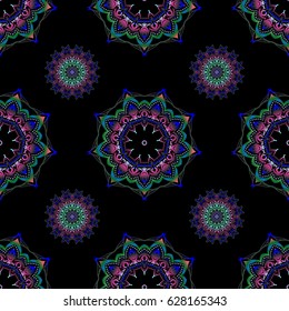 Vivid repeating doodles - For easy making seamless pattern use it for filling any contours. Vector illustration.