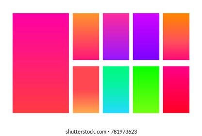 Vivid screen backgrounds illustration. Saturated card backdrop