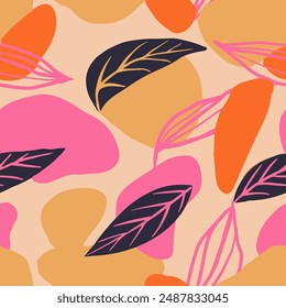 Vivid Seamless Abstract Beach Textile Pattern. Vibrant Repeated Nature Modern Ornament, Seamless Vector. Bright Endless Classic Natural Template Backdrop. 