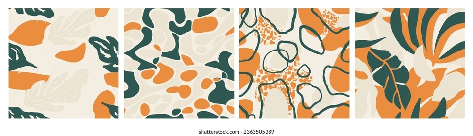 Impresión Textil Sencilla Y Vigorosa. Hojas Gradientes De Gráficos Creativos Interminables, Patrón Sin Margen. Arte Hippie De Moda Sin Precedentes Decorativo. 