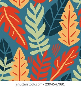 Vivid Seamless Contemporary Graphic Invitation Background. Yellow Seamless Summer Foliage Ornament, Seamless Backdrop. Light Repeated Abstract Tropic Surface Print. 
