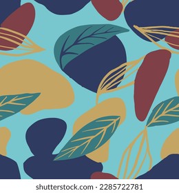 Vivid Seamless Decoration Plant Paint Backdrop. Light Repeated Nature Tree Leaves, Seamless Print. Gradient Repetitive Elegant Palm Quill Texture. 