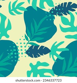 Vivid Seamless Doodle Beauty Template Art. Purple Continuous Elegant Artistic Watercolor, Seamless Background. White Repetitive Fashion Fresh Leaves Pattern. 