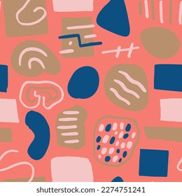 Vivid Seamless Elegant Geometric Fabrics Texture. Bright Repetitive Doodle Vintage Template, Seamless Wrapping. Yellow Continuous Stylish Graphic Style Wallpaper